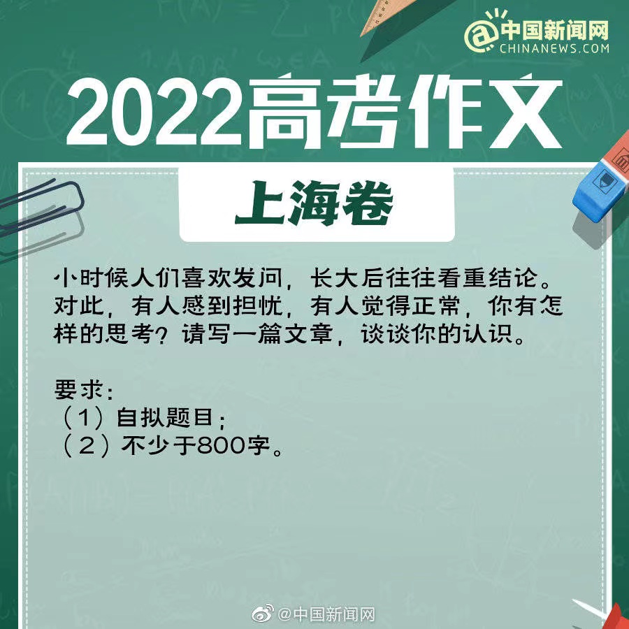 2022上海高考作文題目出爐：對(duì)比10年前后的變化，這兩種能力才是考察重點(diǎn)